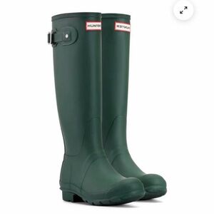 Hunter Dark Green Waterproof Boots